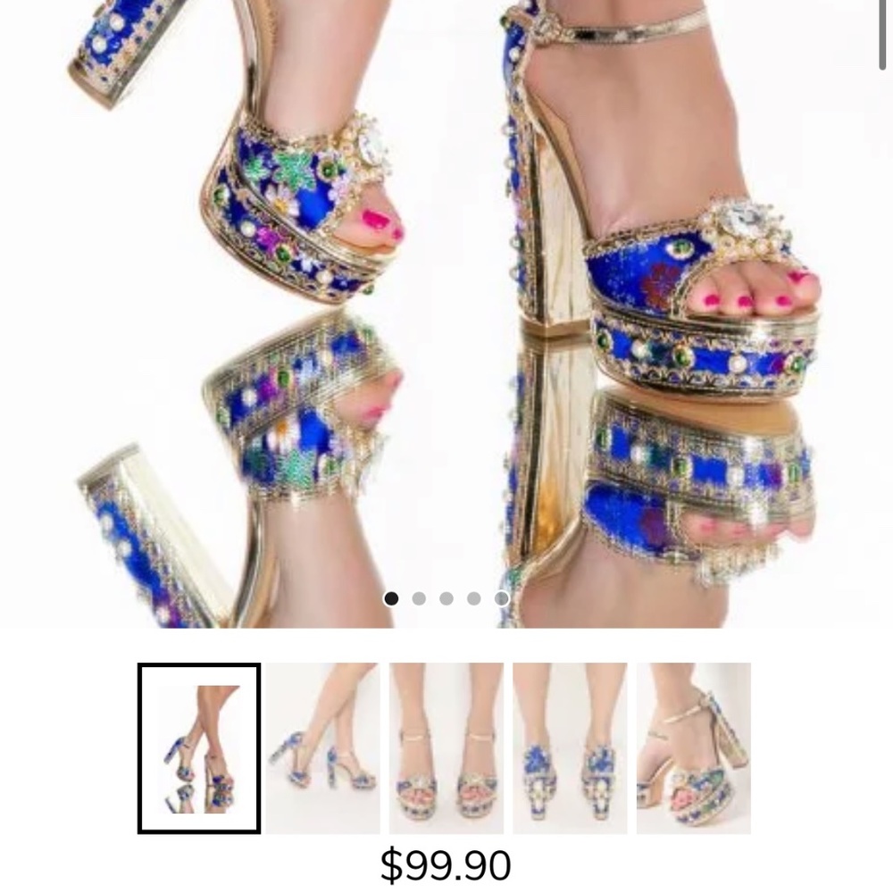 Gorgeous blue platform heels